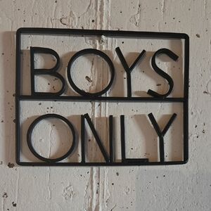 Black Metal  Wall Sign